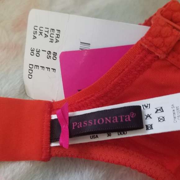 30DDD Passionata Chantelle Bra 30F Pink Plunge5919 - Picture 11 of 11